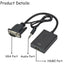 HD VGA To HDMI with 3.5mm Audio Adapter Cable SE-CL01
